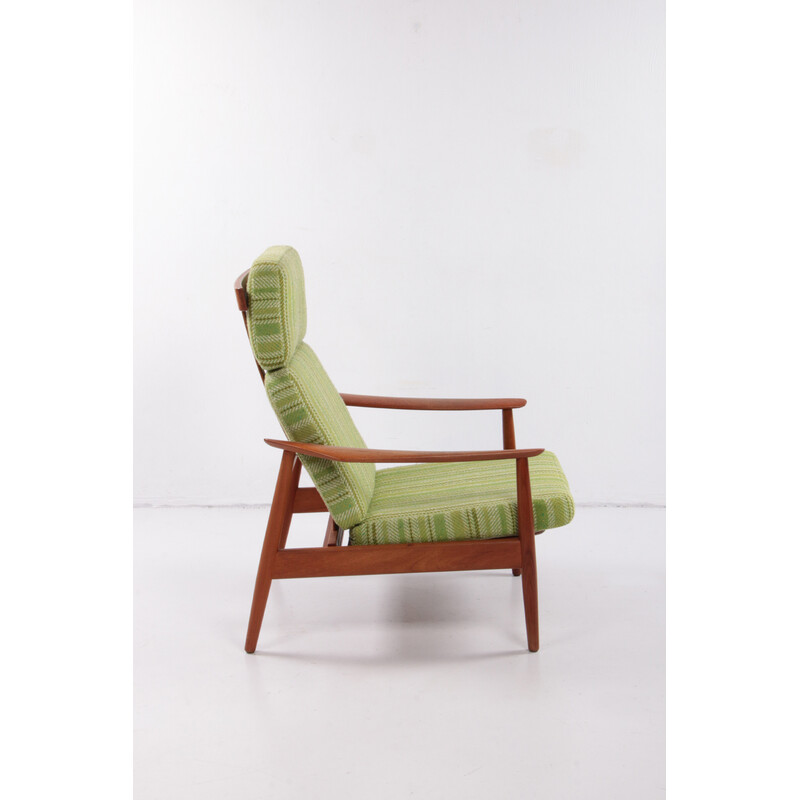 Vintage model Fd164 armchair with ottoman by Arne Vodder, Denmark 1960s