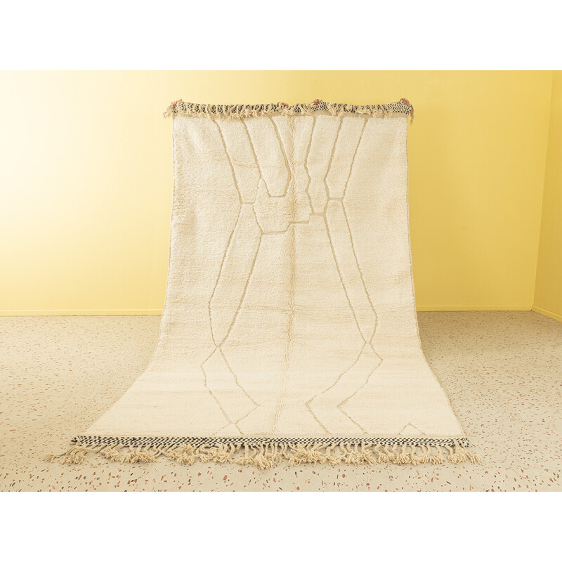 Tapis berbère vintage Invisible Lines en laine