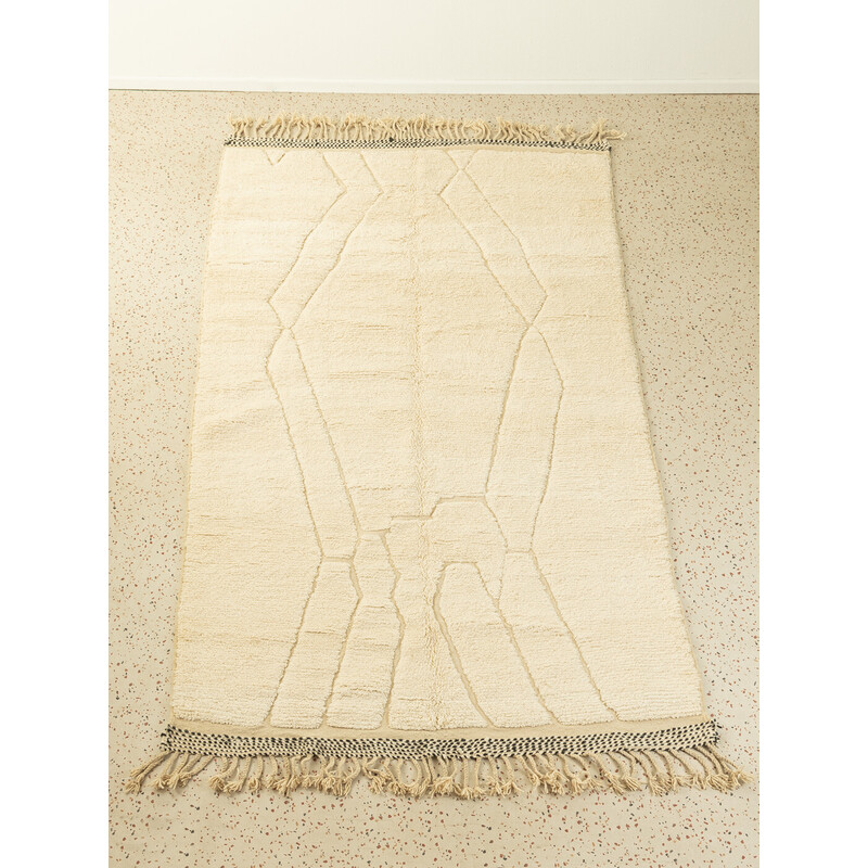 Vintage Invisible Lines Berberteppich aus Wolle