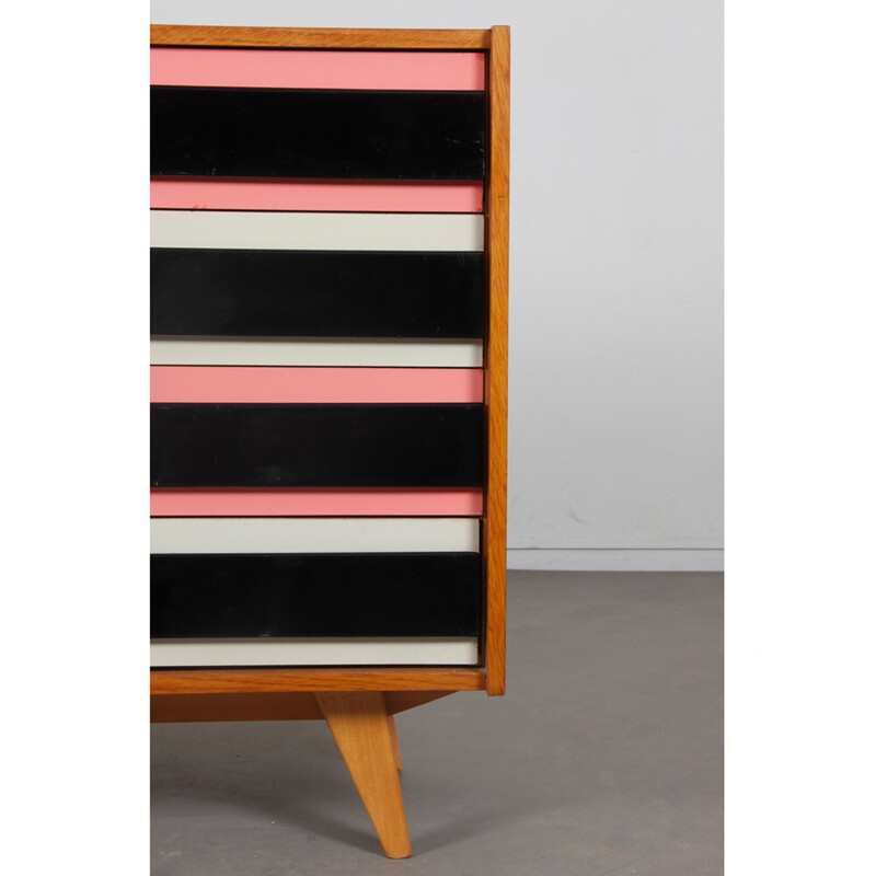 Vintage oakwood chest of drawers model U458 by Jiri Jiroutek for Interier Praha, Czech Republic 1960