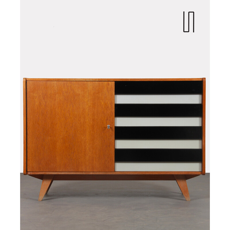 Vintage chest of drawers model U458 in oakwood by Jiri Jiroutek for Interier Praha, Czech Republic 1960