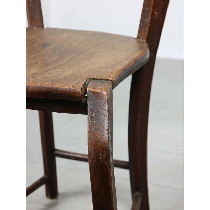 Vintage patinated children's chair, 1890s