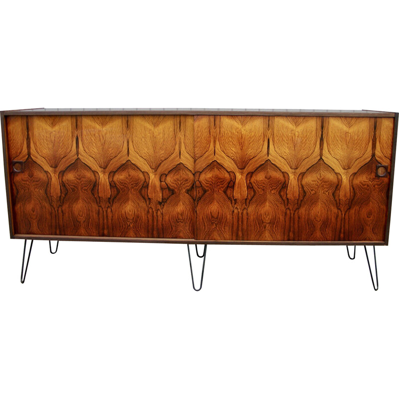 Vintage palissander dressoir met schuifdeuren, 1960