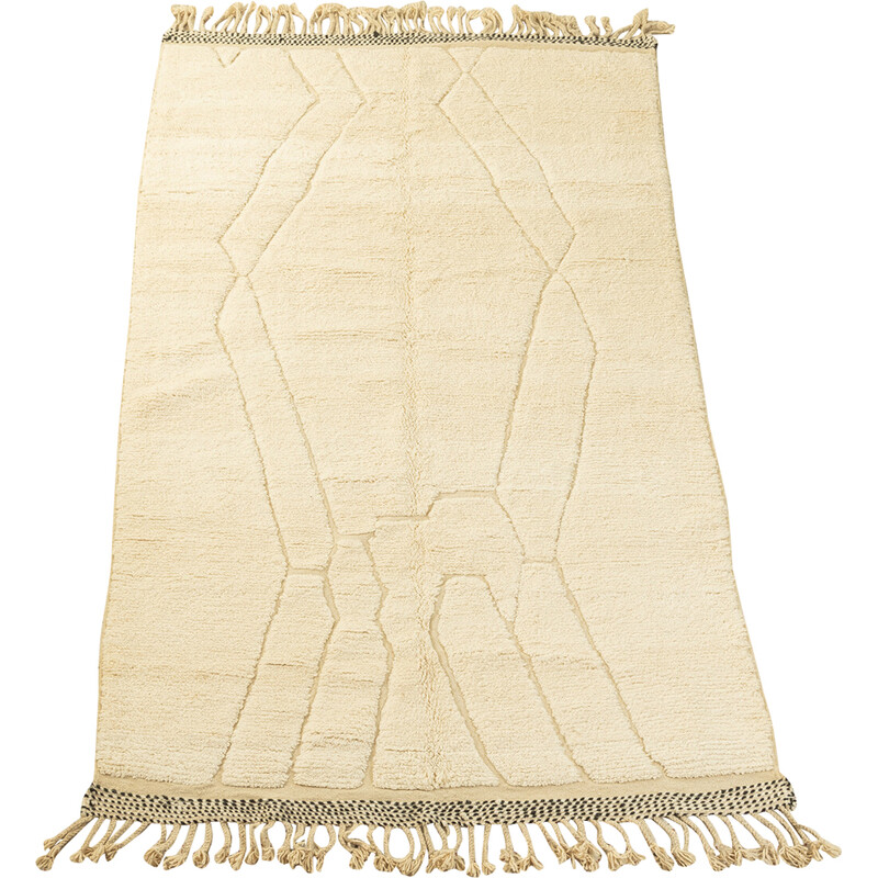 Tapis berbère vintage Invisible Lines en laine