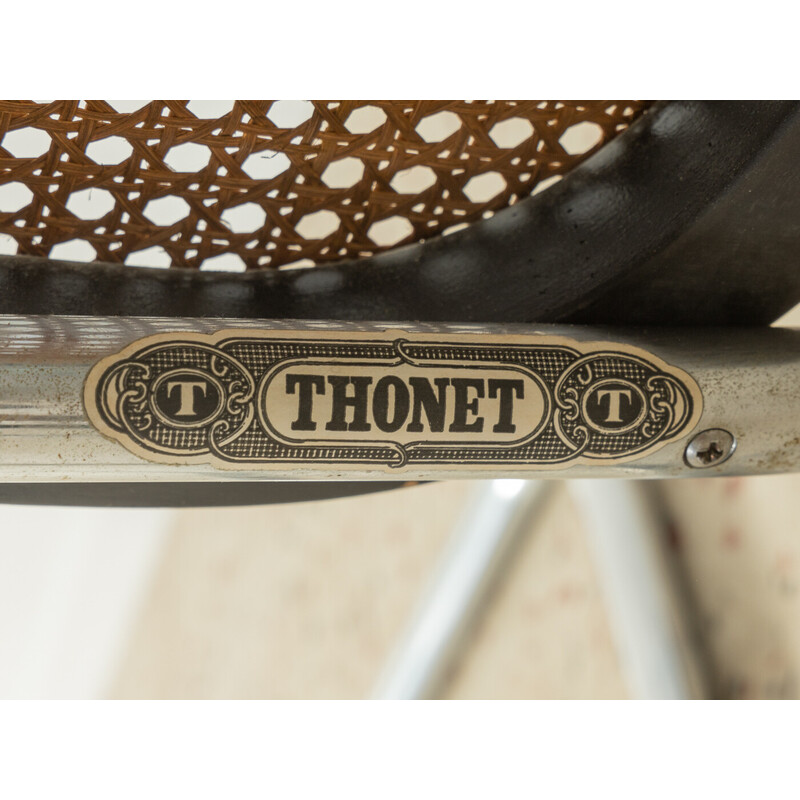 Sedia vintage in tubolare d'acciaio modello S 64 di Marcel Breuer per Thonet