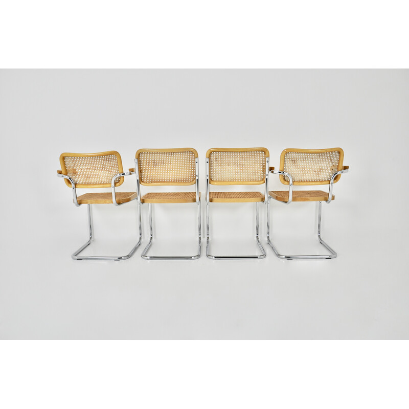 Lot de 4 chaises vintage par Marcel Breuer