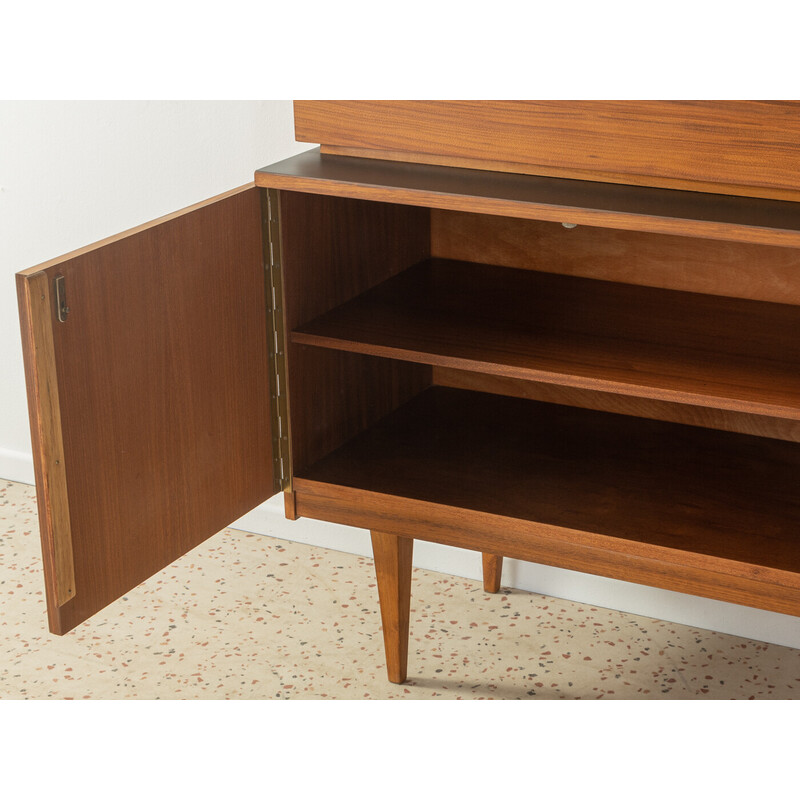 Vintage secretary in walnut veneer, Germany 1950s