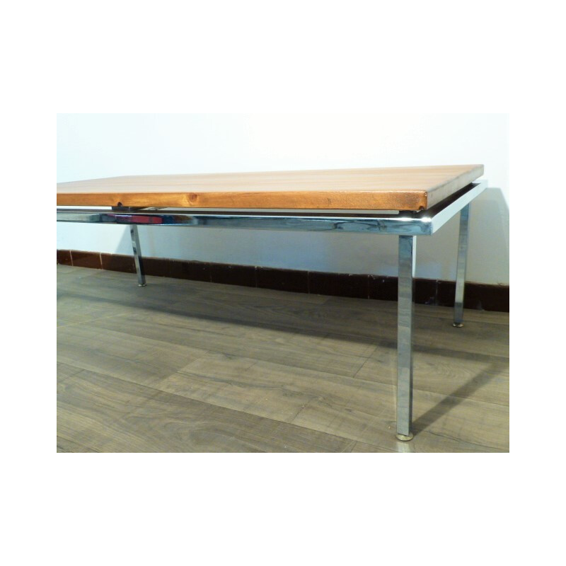 Table basse rectangulaire en bois - 1970