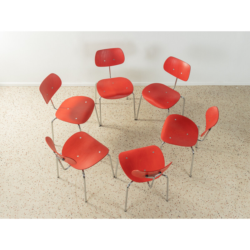 Conjunto de 6 cadeiras Se 68 da vintage de Egon Eiermann para Wilde e Spieth, Alemanha 1950