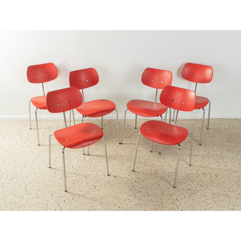 Set van 6 vintage Se 68 stoelen van Egon Eiermann voor Wilde en Spieth, Duitsland 1950