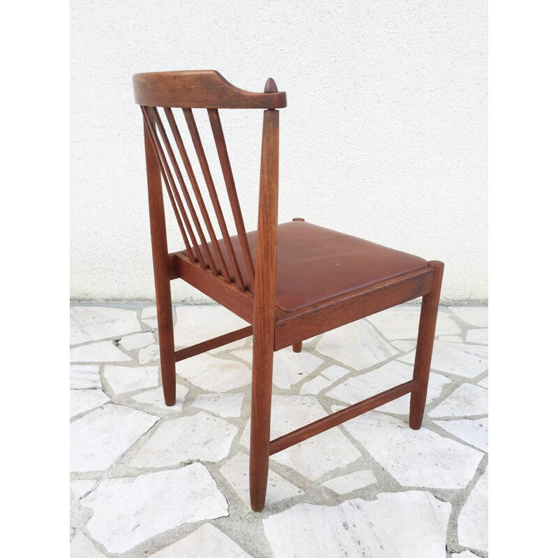 Chaise à barreaux scandinave vintage - 1960