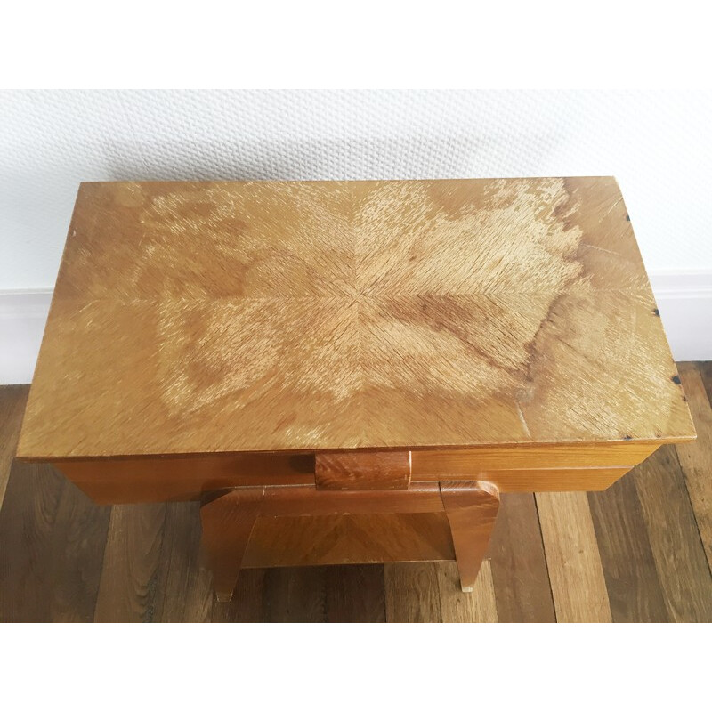 Mid century sewing table with compass feet - 1960s