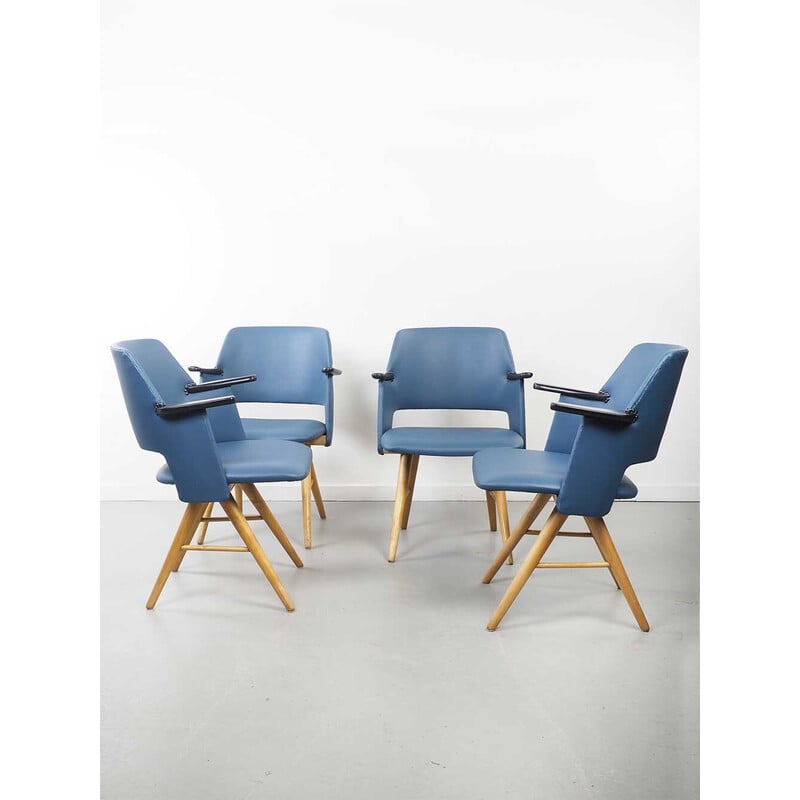 Set of 4 vintage chairs Ft30 by Cees Braakman for Pastoe, Netherlands