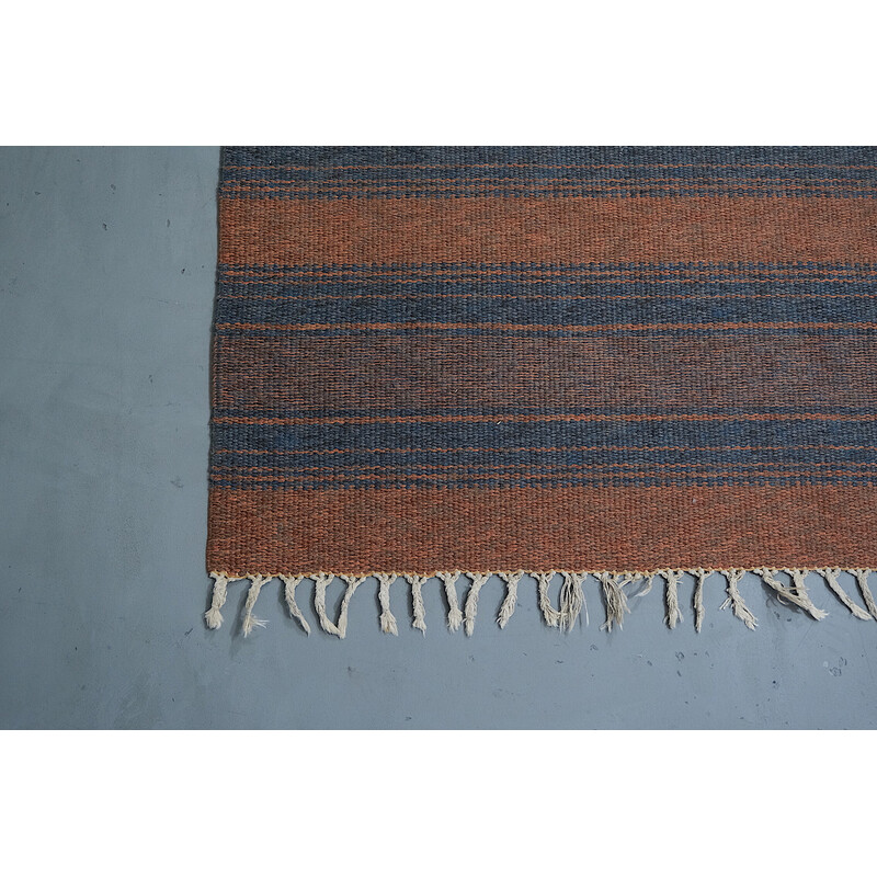 Vintage Röllakan rug, Sweden 1960s