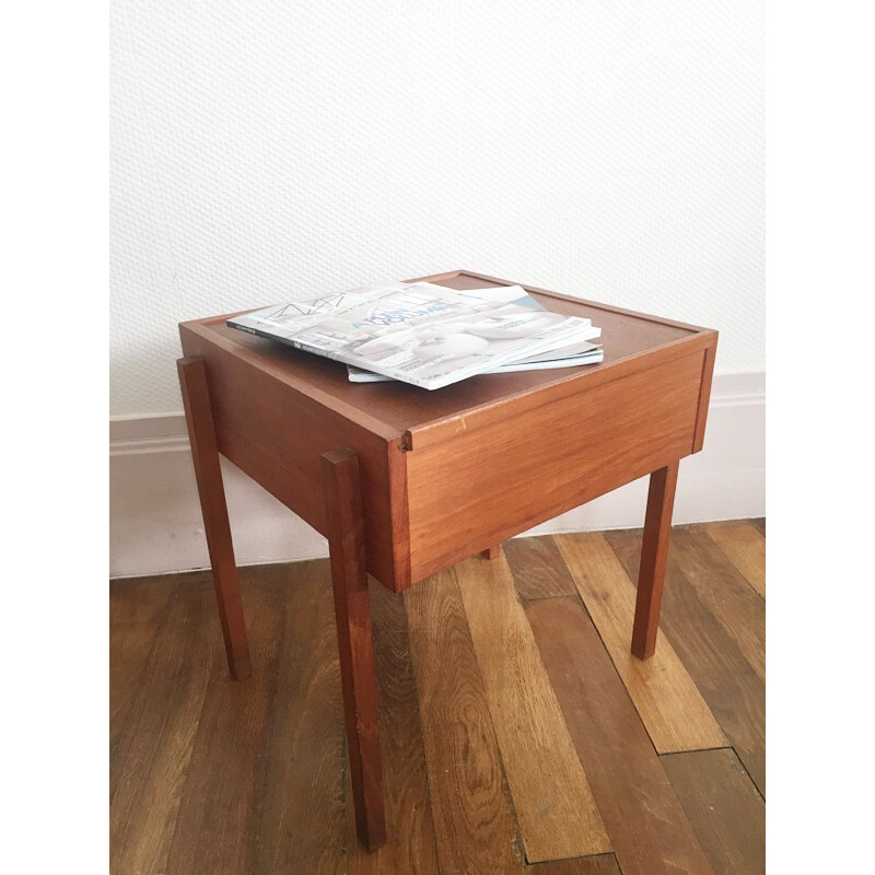 Scandinavian sewing table in teak - 1960s