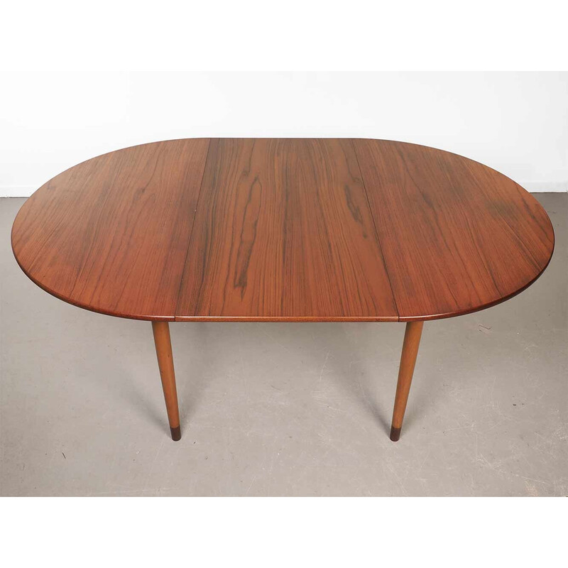 Danish vintage extendable round table by Borge Mogensen for Soborg Mobelfabric