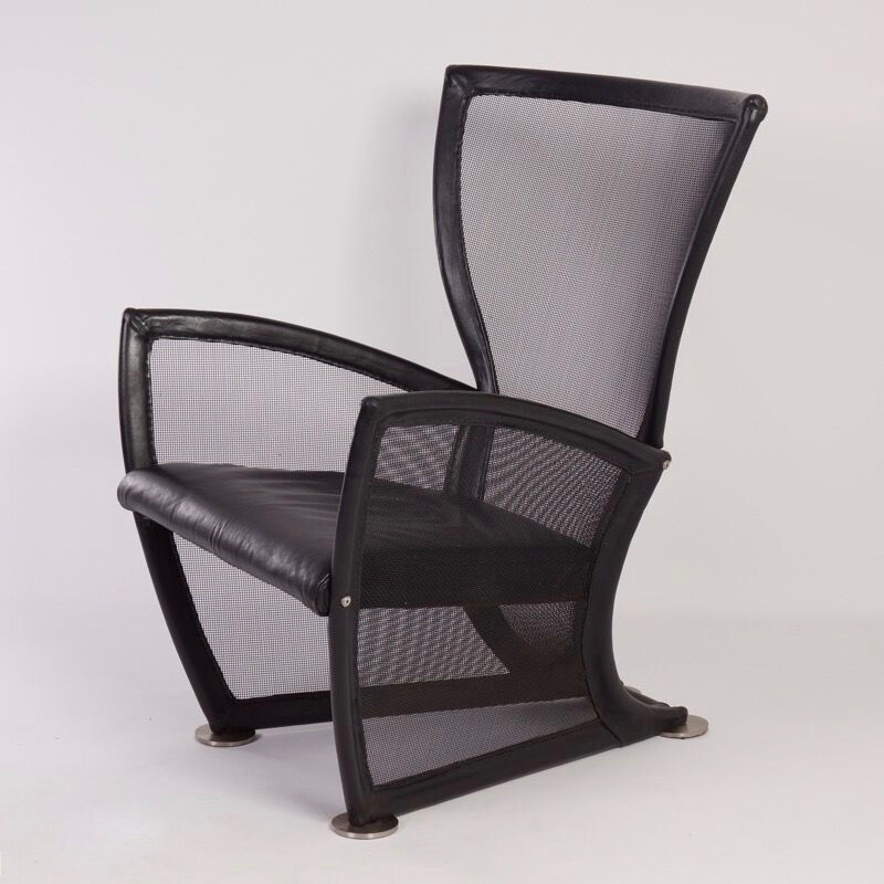 Lounge chair with ottoman Privè by Paolo Nava for Arflex - 1980s