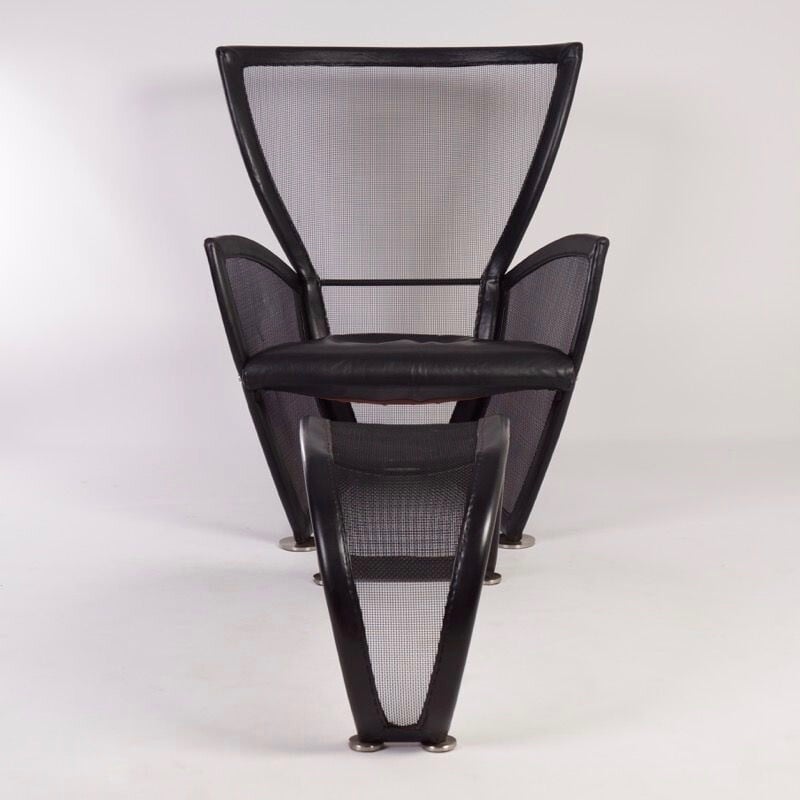 Lounge chair with ottoman Privè by Paolo Nava for Arflex - 1980s