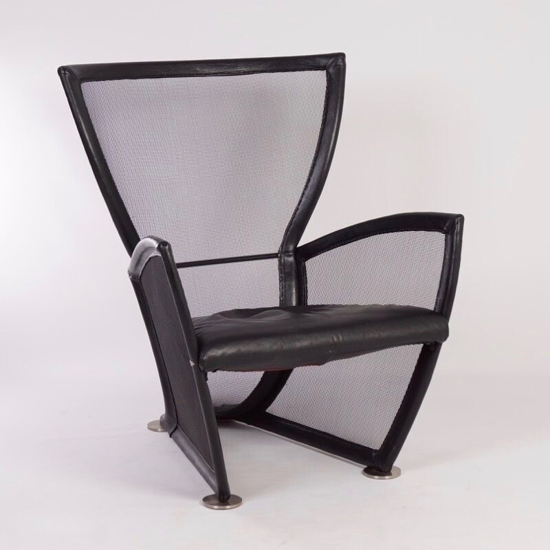 Ensemble fauteuil et ottoman model Privè de Paolo Nava pour Arflex - 1980