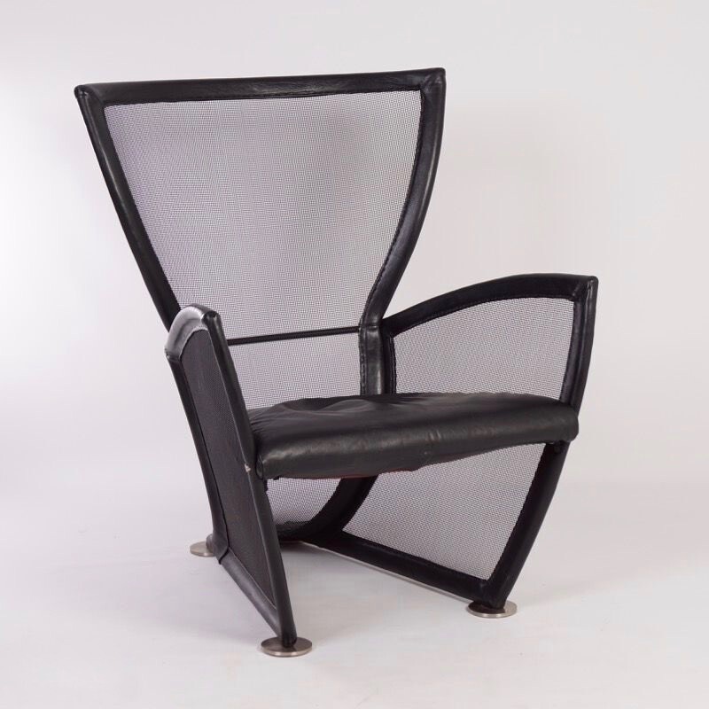 Lounge chair with ottoman Privè by Paolo Nava for Arflex - 1980s