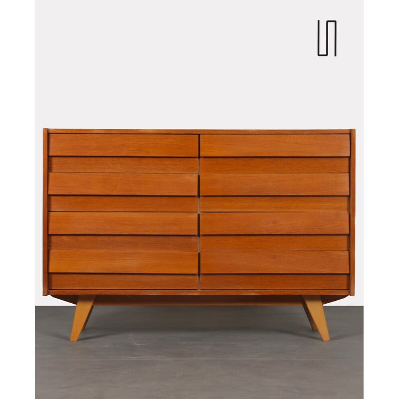 Vintage wooden chest of drawers model U-453 by Jiri Jiroutek for Interier Praha, 1960