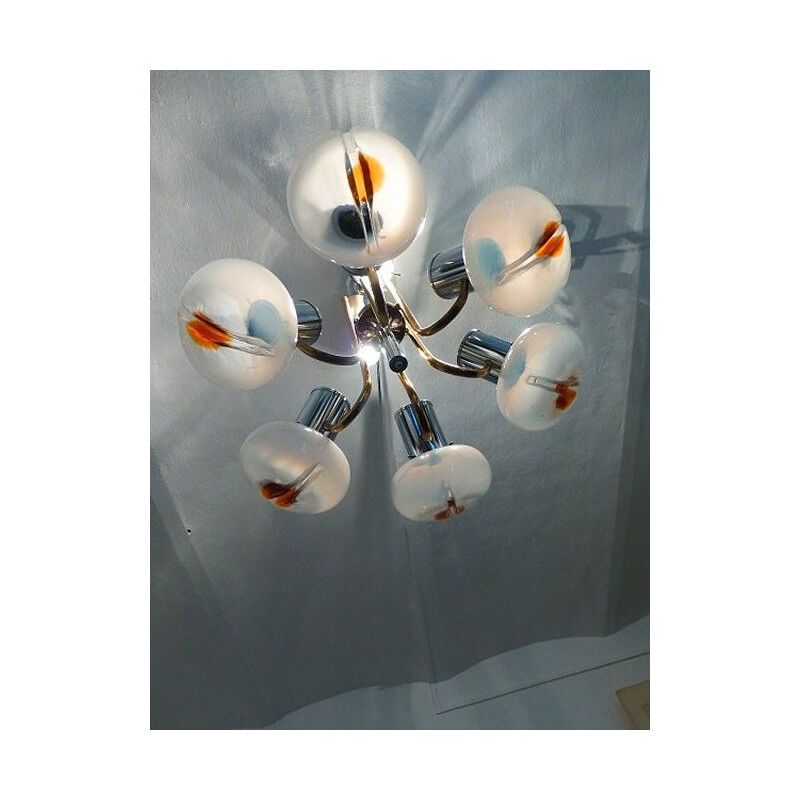 Italian chandelier Mazzega Gaetano Sciolari - 1970s