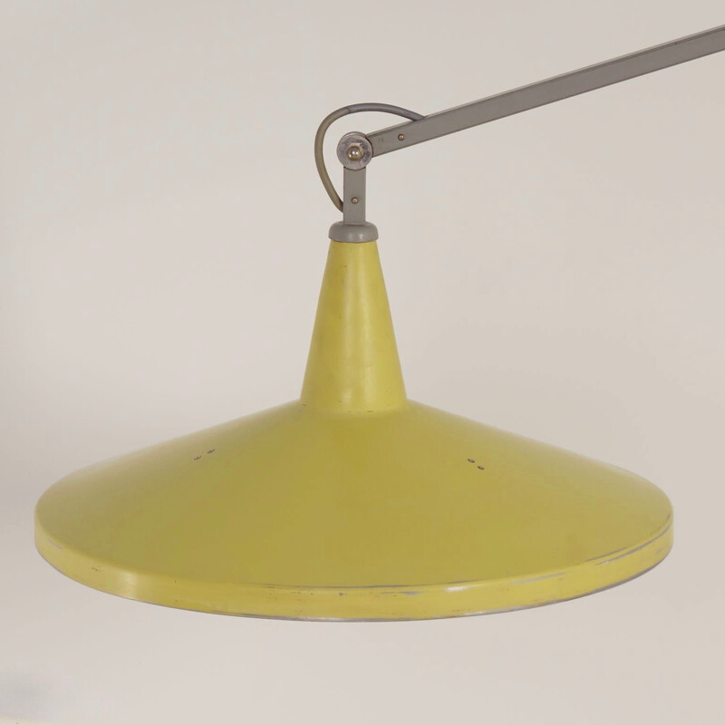Yellow Panama Wall Lamp no. 4050 by W. Rietveld for Gispen - 1950s