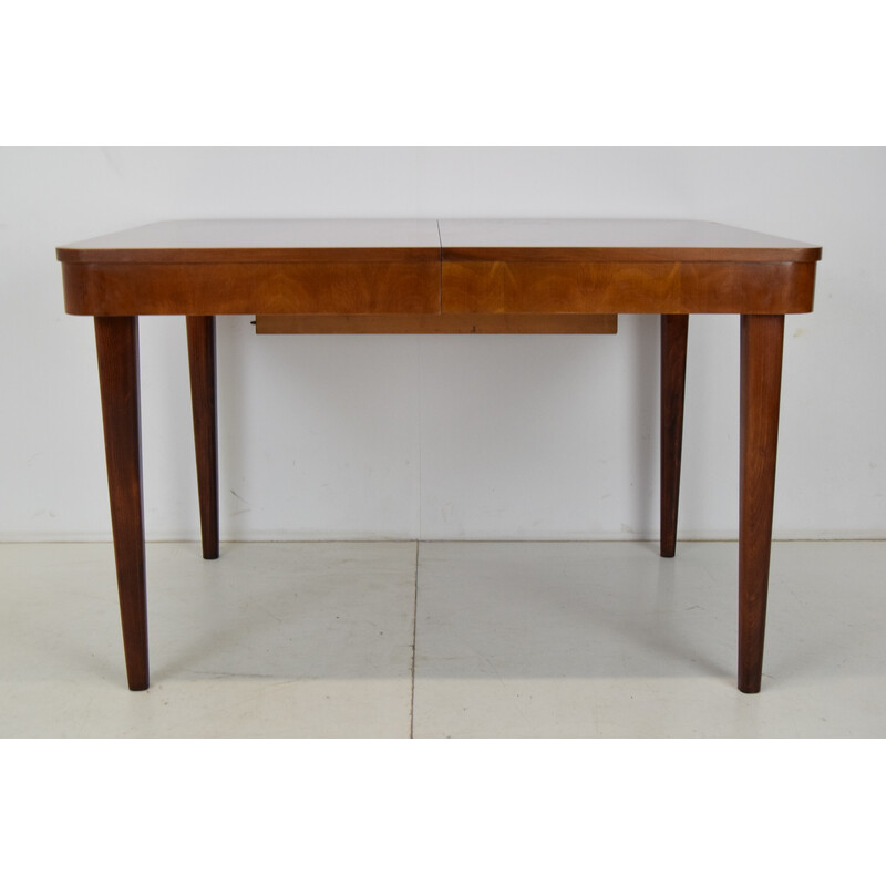 Art deco vintage extendable dining table by Jindrich Halabala, Czechoslovakia 1940s