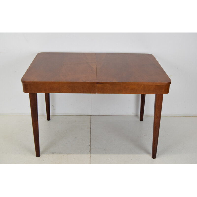 Art deco vintage extendable dining table by Jindrich Halabala, Czechoslovakia 1940s