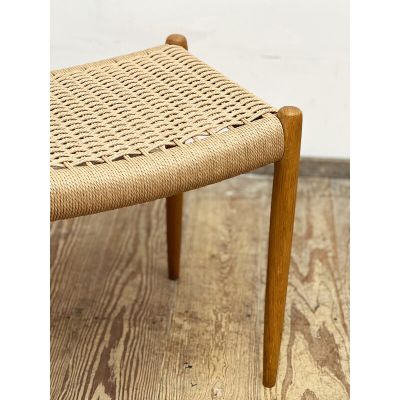 Mid-century oakwood stool model 80a by Niels O. Møller for J. L. Moller, Denmark 1950s