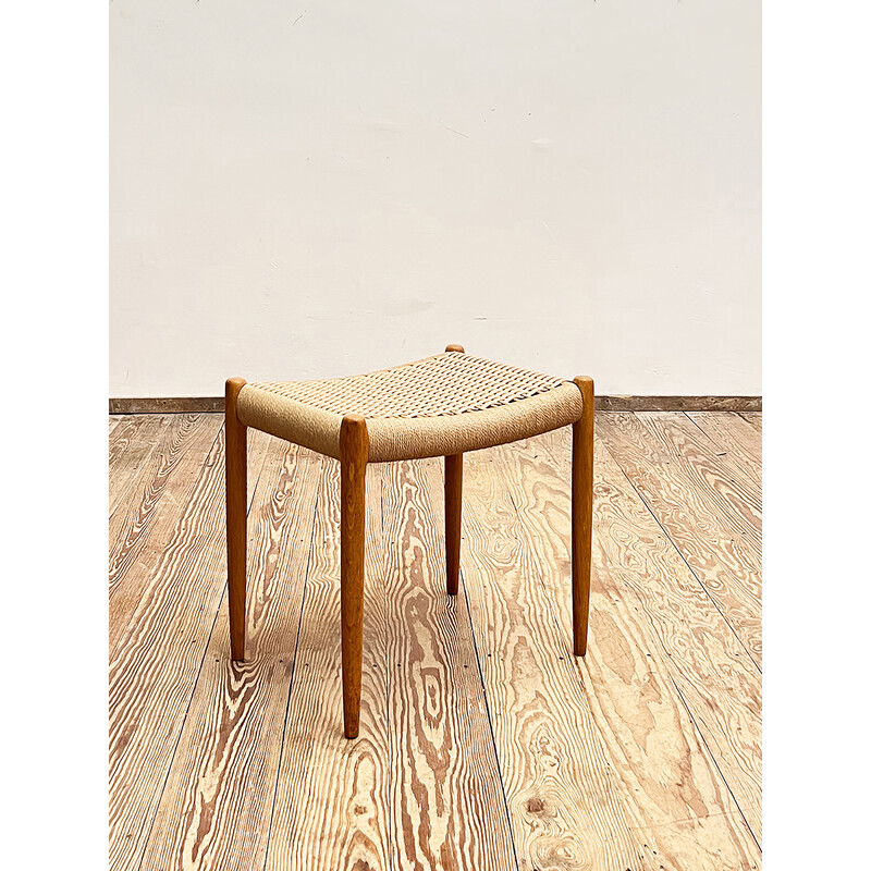 Tabouret vintage en bois de chêne modèle 80a de Niels O. Møller pour J. L. Moller, Danemark 1950