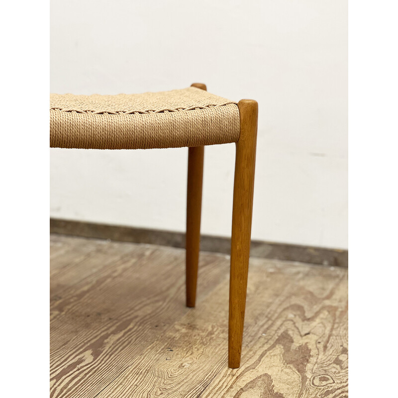 Mid-century oakwood stool model 80a by Niels O. Møller for J. L. Moller, Denmark 1950s