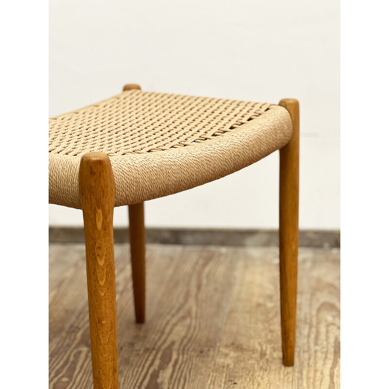 Mid-century oakwood stool model 80a by Niels O. Møller for J. L. Moller, Denmark 1950s