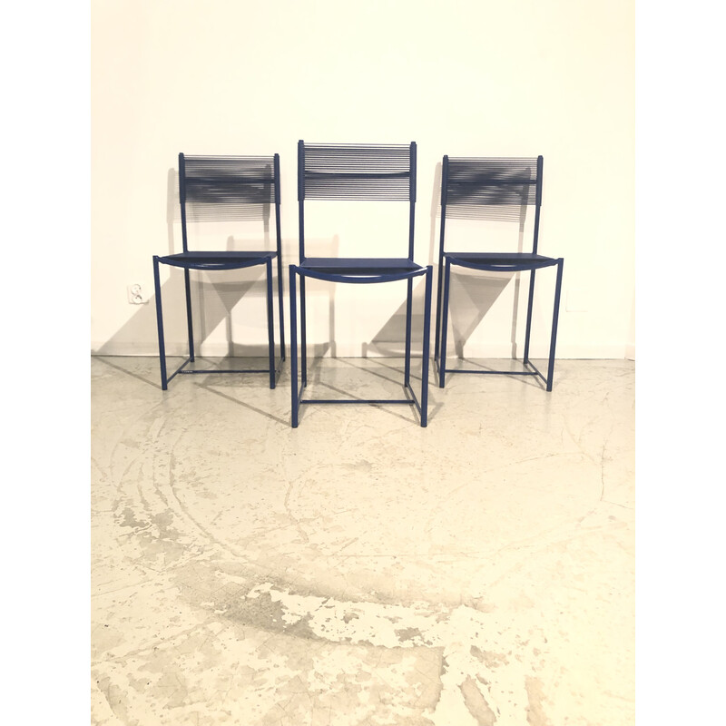 Set of 3 vintage Spaghetti chairs by Giandomenico Belotti for Alias, 1980