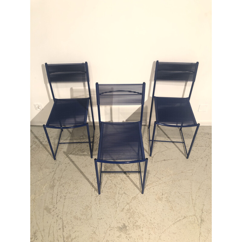 Set of 3 vintage Spaghetti chairs by Giandomenico Belotti for Alias, 1980