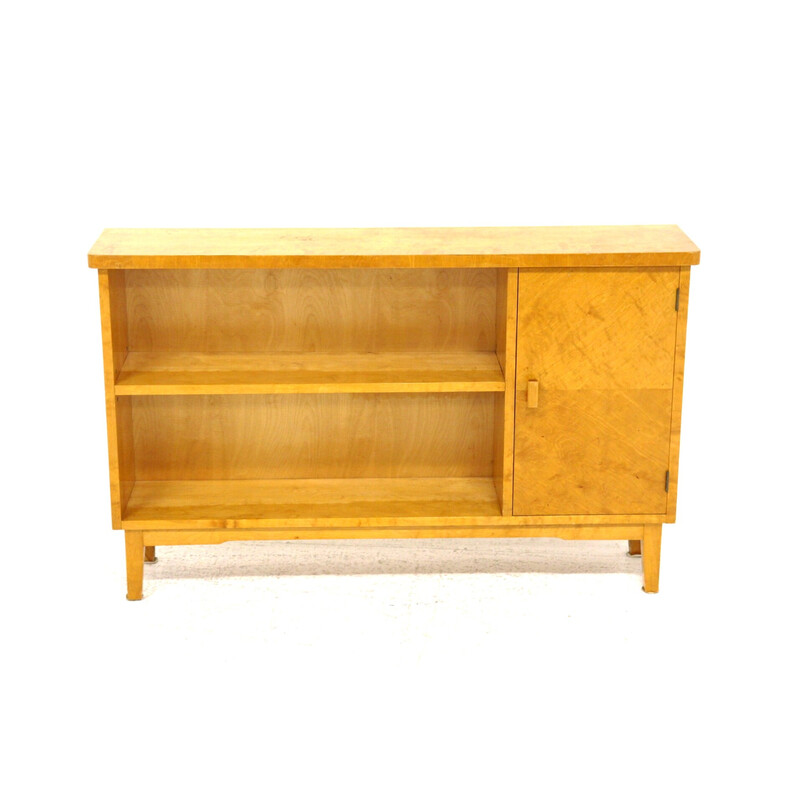 Vintage birchwood console, Sweden 1940