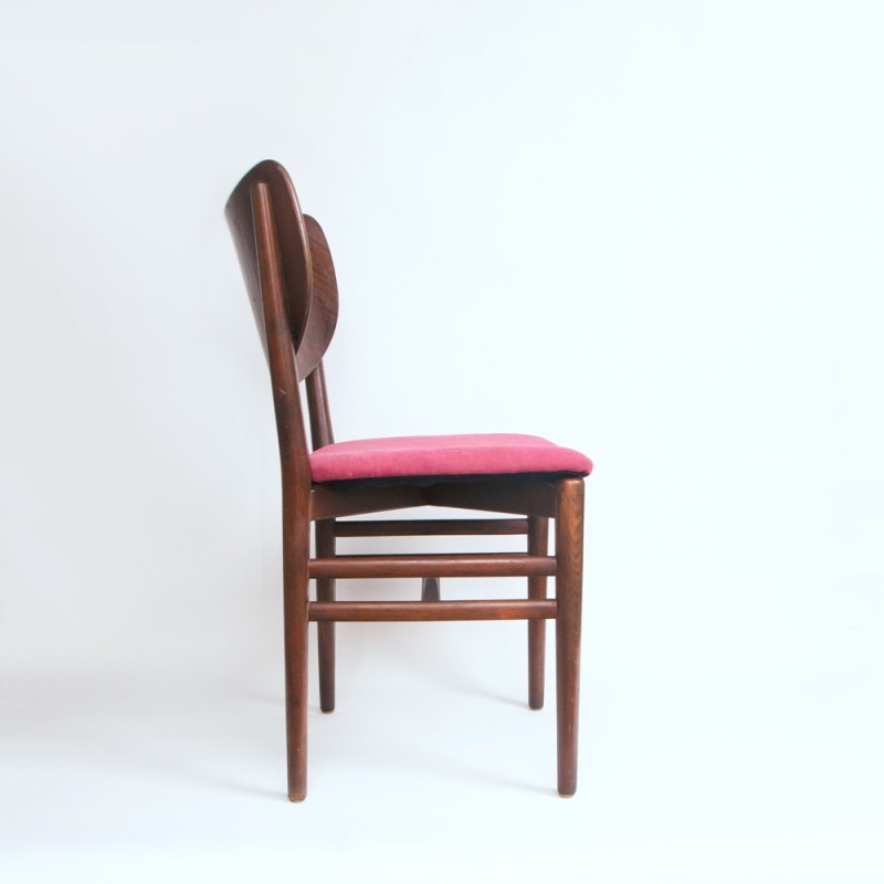 Set of 4 vintage dining chairs by Nils Koppel for Slagelse Møbelfabrik, Denmark 1950s