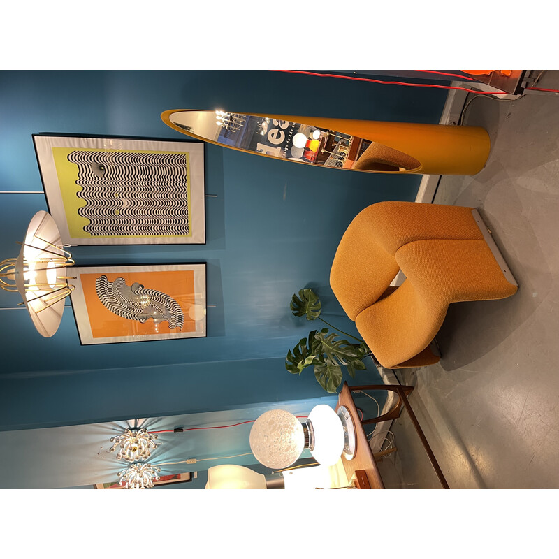 Groovy vintage oranje fauteuil van Pierre Paulin voor Artifort