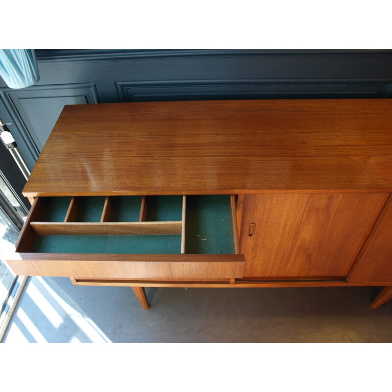 Small mid century sideboard in teak - 1960s