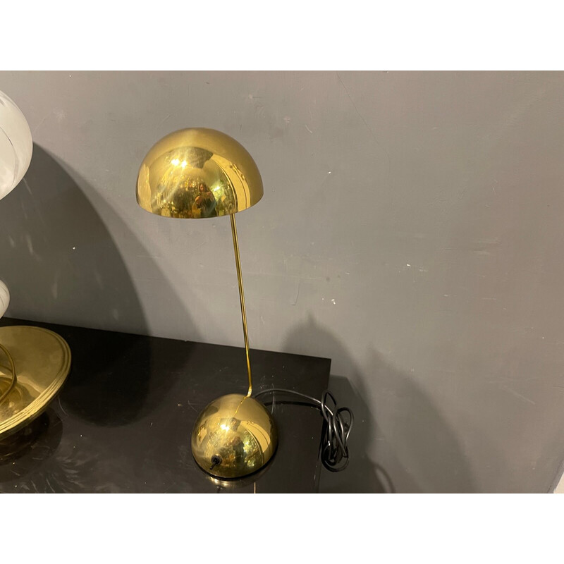 Vintage Tronconi desk lamp in brass by Barbieri and Marianelli, 1980s