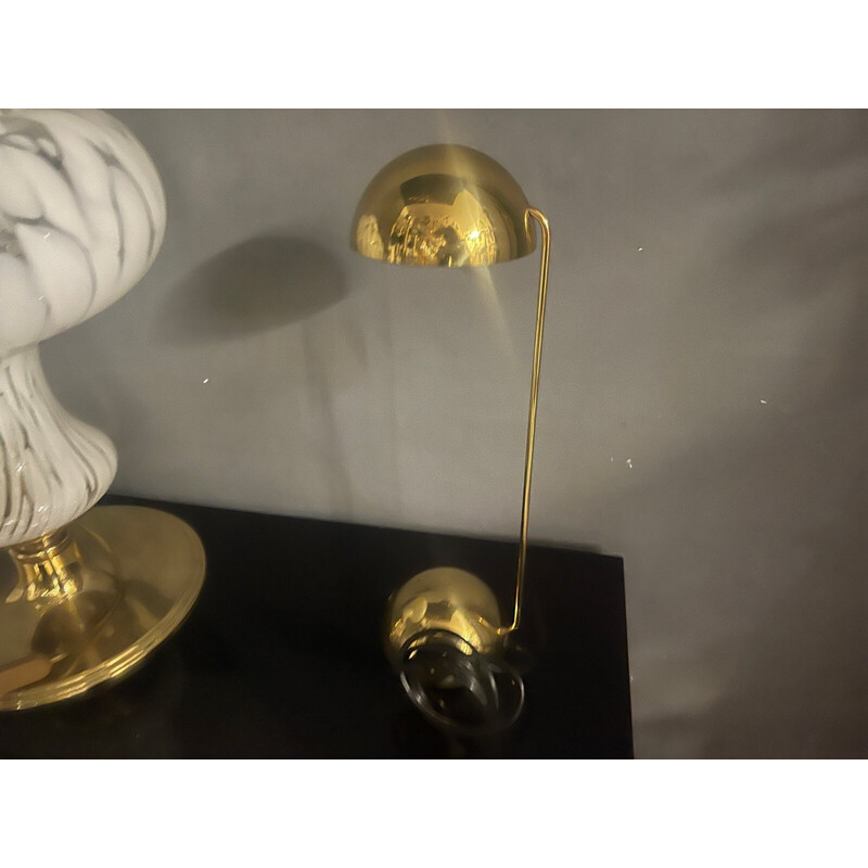 Vintage Tronconi desk lamp in brass by Barbieri and Marianelli, 1980s