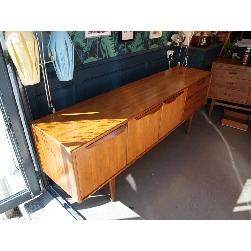 Sideboard in teak with 3 drawers and 3 leaf doors - 1960s