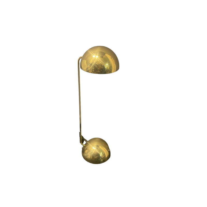 Vintage Tronconi desk lamp in brass by Barbieri and Marianelli, 1980s