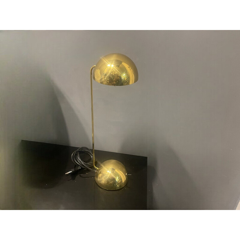 Vintage Tronconi desk lamp in brass by Barbieri and Marianelli, 1980s