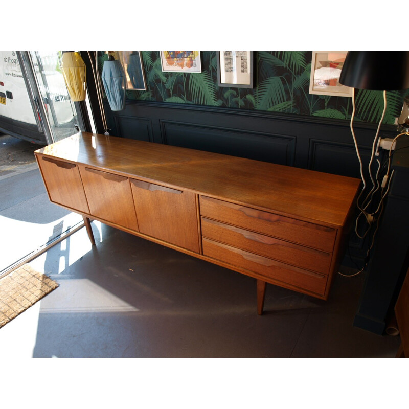 Sideboard in teak with 3 drawers and 3 leaf doors - 1960s