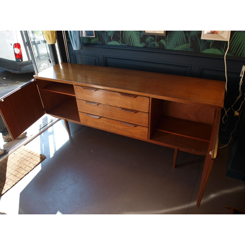 Sideboard in teak with 3 drawers and 2 storage compartments - 1960s