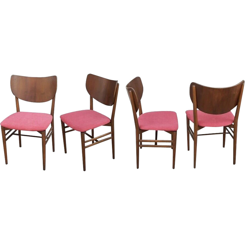 Set of 4 vintage dining chairs by Nils Koppel for Slagelse Møbelfabrik, Denmark 1950s