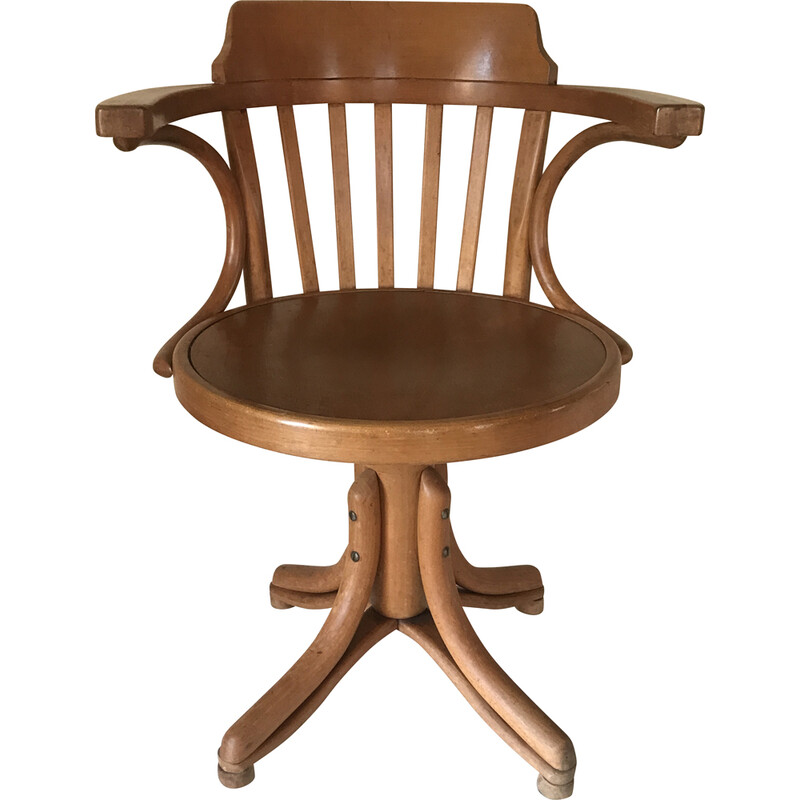Vintage Thonet swivel chair, Czechoslovakia 1950
