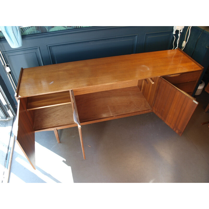 Vintage sideboard in teak with 3 drawers and 3 storage compartments - 1960s