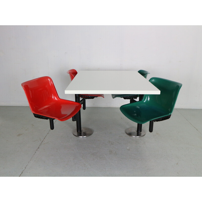 Vintage dining set by Osvaldo Borsani for Tecno, Italy 1970s